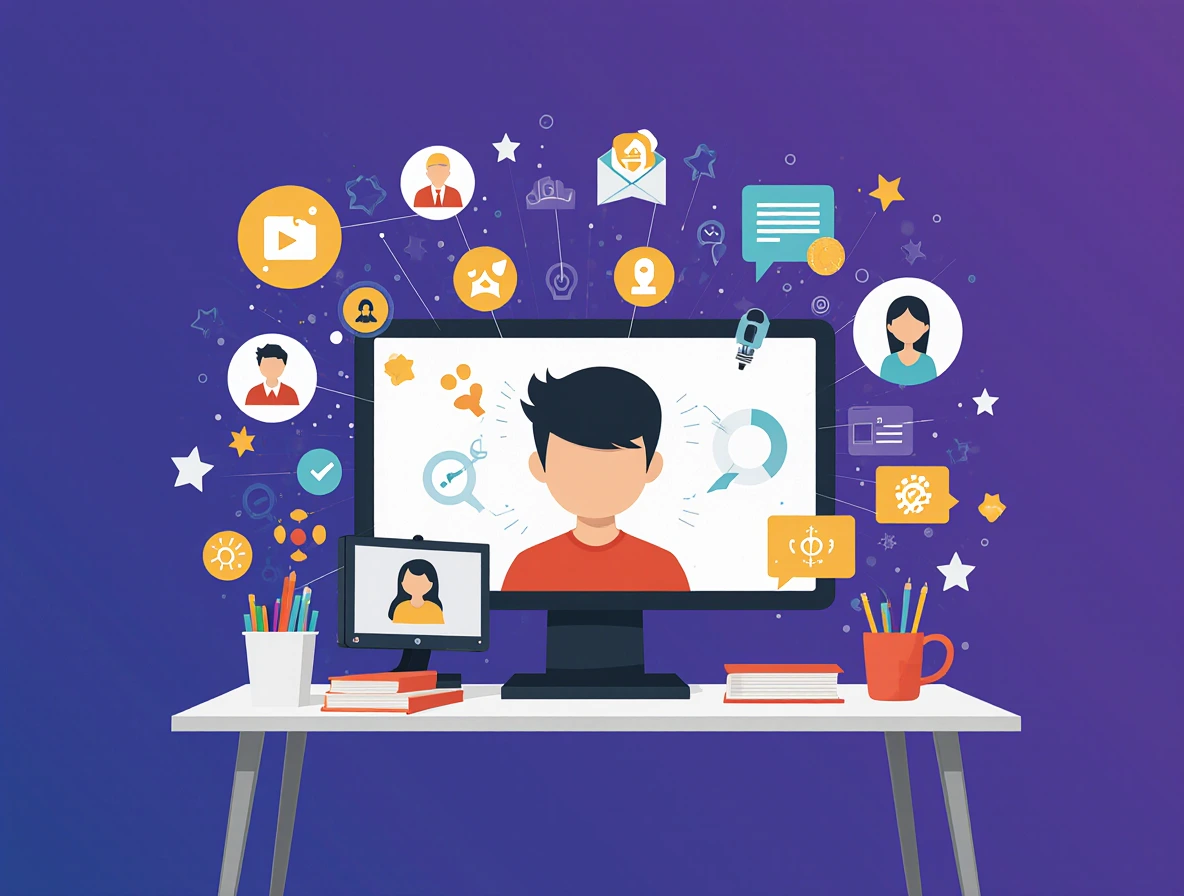 conceptual_collage_showing_factors_that_influence_an_online_class-_student_in_front_of_a_computer_i_byoh7zfvxpg5lx38l7fw_3 Estudiante tomando clase virtual con profesor particular desde casa