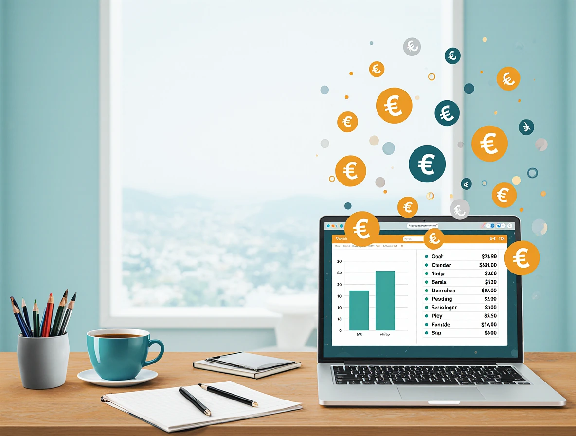 _realistic_scene_representing_online_class_pricing-_laptop_on_a_wooden_desk_displaying_a_pricing_ch_n94j5ds148xjighjjavm_2 Comparativa de precios de clases particulares online para estudiantes en España